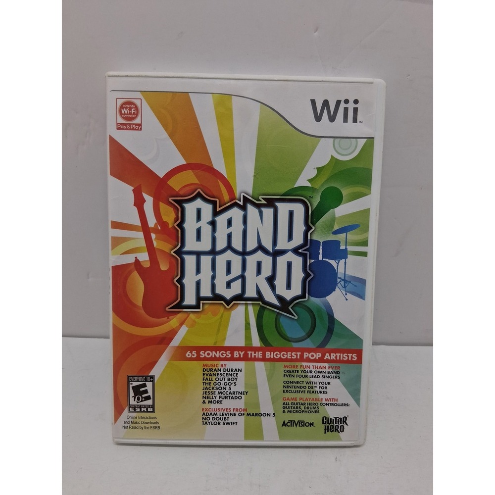 Band Hero Nintendo Wii Game Complete CIB Pop Music Rhythm Activision RVL-P-SXBE
